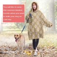 thumbnail image 4 of Wearable Oversized Blanket,Golden Christmas Pattern Wearable Blanket Hoodie for Adults,Cozy Hooded Blankets with Super Pockets,Super Warm Fuzzy Pullover for Women & Men, 4 of 6