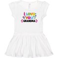 thumbnail image 3 of Inktastic I Love You Grandma with Flowers Girls Toddler Dress, 3 of 5