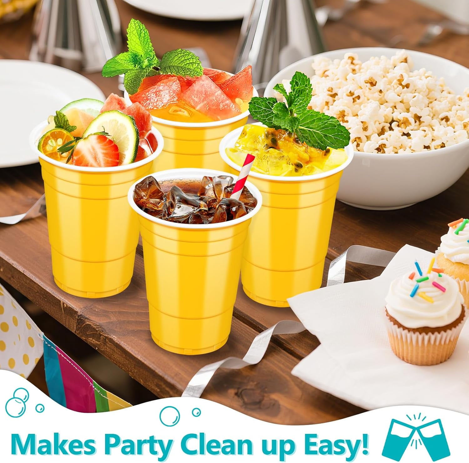 12 oz cup plastic cups Gusto Crystal Clear Disposable Cups 12 oz Plastic Cups with Dome Lids, 50-Pack, Size: 12oz