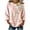 Pink, variant on Floral Print Tshirts for Women Cotton Linen 3/4 Sleeve Tunic Tops Crew Neck Casual Loose Tees for Summer Wear