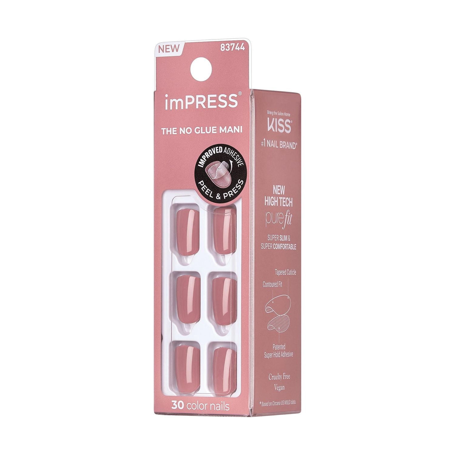 KISS ImPRESS Color - 30 faux ongles, courts