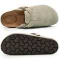 thumbnail image 4 of Ecetana Women's Suede Clogs & Mules Cork Footbed Slip On Leather Mules with Arch Support, 4 of 7
