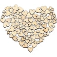 thumbnail image 1 of 200 mini corazones de madera para decorar bodas y manualidades., 1 of 5