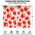 thumbnail image 2 of Nursery Curtains Boys Girls Kids Red Strawberry Fruits Print Pattern Window Drapes for Living Bedroom Playroom Room Decor Rod Pocket 52x84 Inch 2 Panels, 2 of 2
