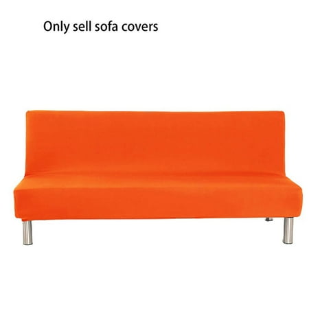 Home Sofa Cover Full Inclusive Non Armrest Solid Color Orange Canada Solid Color Sofa Cover, Orange Color Sofa Cover
