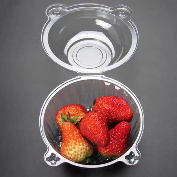 100 Uds. Estuche transparente para magdalenas sin BPA, portador de muffins apilable para hornear pasteles y ensaladas