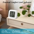 thumbnail image 3 of Jinsinto flintronic Indoor Thermometer Hygrometer, 2PCS Mini High Accuracy Digital Hygrometer Thermometer, Temperature Monitor and Humidity Meter Comfort Level Indicator for Home, Office, 3 of 5
