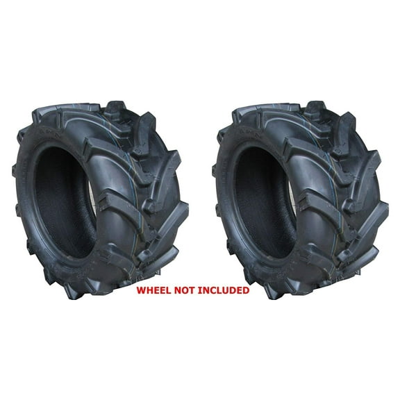 Two 16X7.50-8 16X750-8 OTR Lawn Trac Bar Lug Tires 4 Ply Rated Heavy Duty