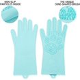 thumbnail image 2 of Guantes mágicos para el cuidado de mascotas, cepillo de champú para baño de perros y gatos, guantes de fregado de doble cara para mudar ER, 2 of 5