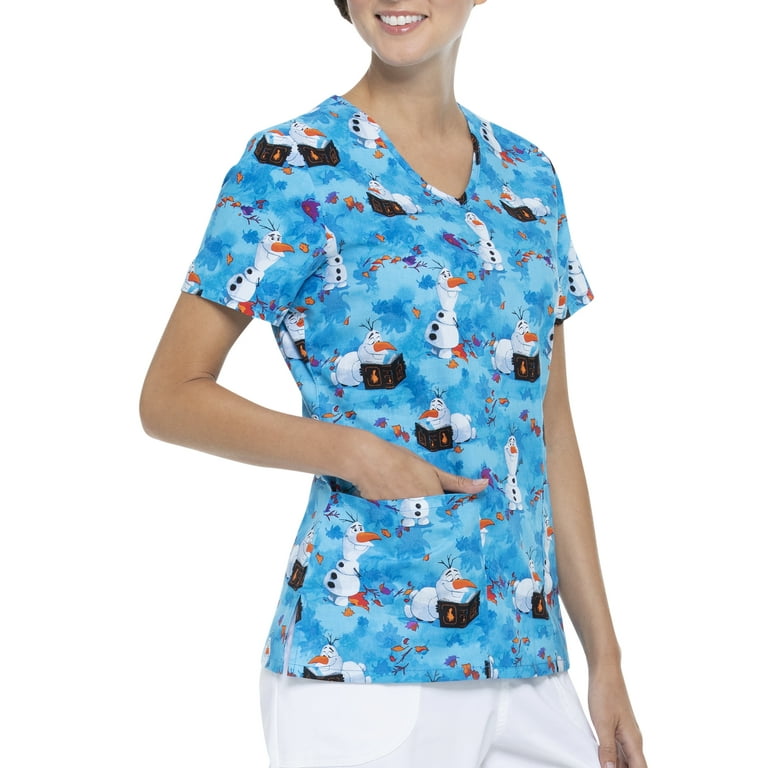 Disney scrub tops best sale walmart