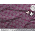 thumbnail image 2 of Soimoi Pink Cotton Jersey Fabric Spiral & Stripe Geometric Printed Craft Fabric by the Yard 58 Inch Wide, 2 of 3