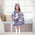 thumbnail image 7 of Wearable Blanket with Sleeves and Pocket Oversized Hooded Sweatshirt 3-14 YR Unicorns and Pegasi Pattern S, 7 of 7