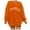 Orange, variant on WREESH Women's Oversized Sweatshirt Trendy Letter Printed Long Sleeve Pullover Top Gray