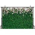thumbnail image 4 of Flower Wall Wedding Backdrop White Pink Floral Blossom Bridal Shower Photography Background Green Leaves Plant Spring Nature Birthday Party Decorations Banner Supplies Photo Booth Props, 4 of 5