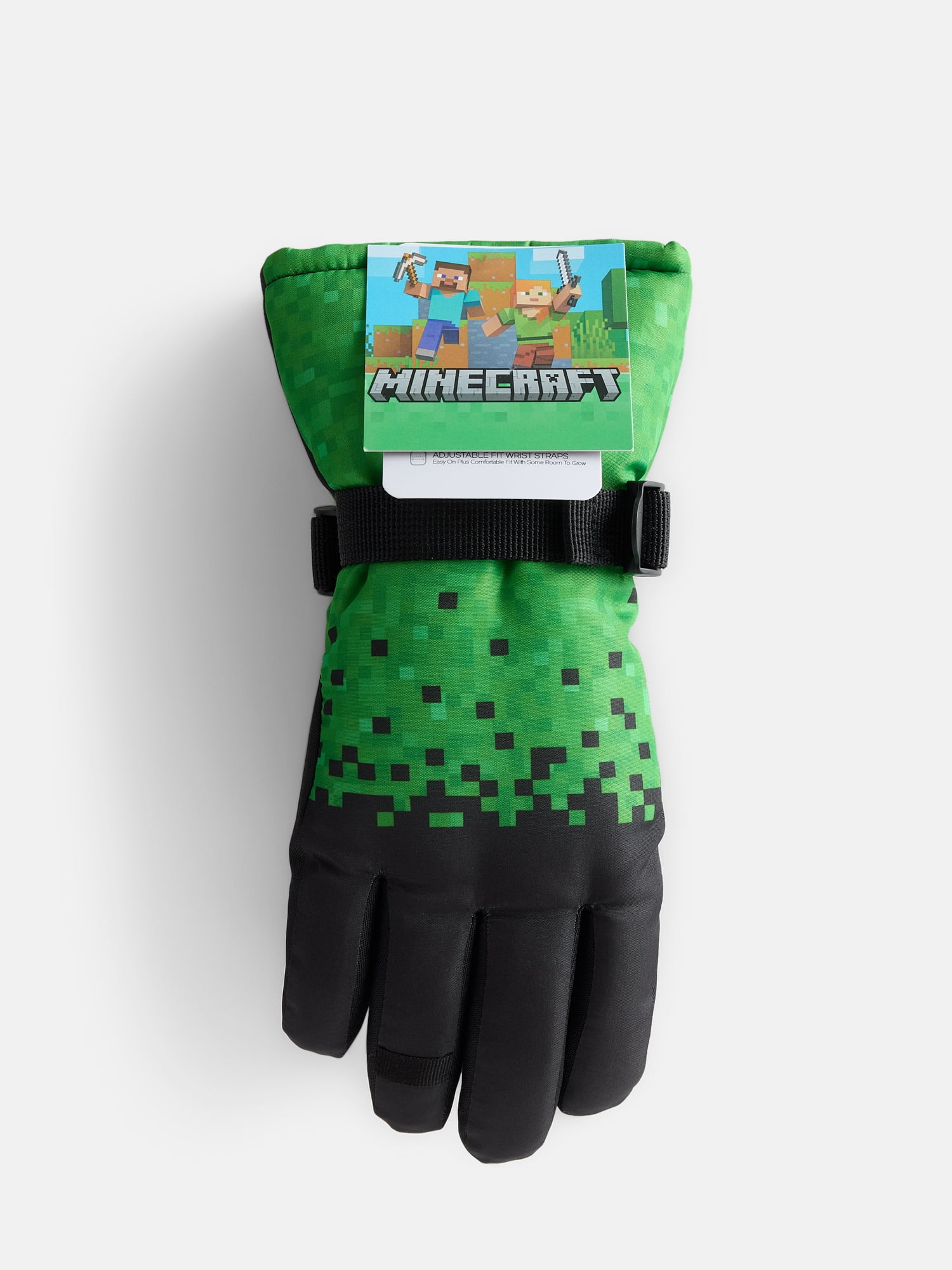 Minecraft Boys Ski Gloves, Sizes S-XL