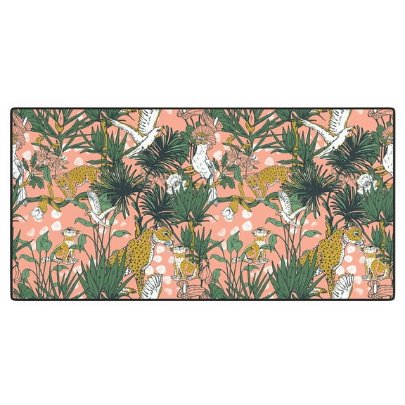 Society6 Marta Barragan Camarasa Animals in the Rainforest I Desk Mat 31" x 15"
