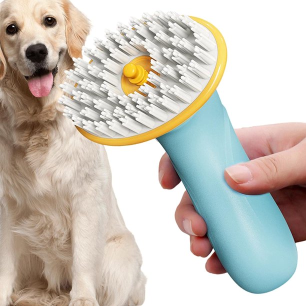 Cepillo de baño para Mascotas | Cepillo de baño para Perros 3 en 1 con dispensador de jabón y champú - El Cepillo de Lavado para Perros con Cabeza de Cepillo Suave, el depurador para Perros ShuxiuWang 9024715989253