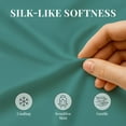 thumbnail image 6 of Sacred Thread Rayon Derived from Bamboo Sheets Queen Size, 18'' Deep Pocket Cooling Sheets for Hot Sleepers, 6 PC Cooling Sheets (Queen Size) (Teal), 6 of 9