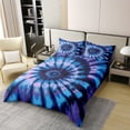 thumbnail image 3 of Purple Tie Dye Bedding Set Blue Tie Dye Bedding Duvet Cover Spiral Tie Dyed Printed Bed Comforter Cover Set,Boho Bohemian Hippie Bedding Sets Full Size Abstract Printed Quilt Cover Set with Zipper, 3 of 6