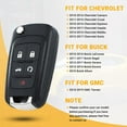 Walmart Key Fob Replacement for Chevy, GMC Terrain, Keyless Entry Remote Control Flip Key Fobs