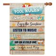 thumbnail image 1 of Welcome Pool Garden Flag Pool Rules Signs Flag for Outside, Vertical Double Sided Farmhouse Spring Summer Yard Flags 12.5 x 18", 1 of 4