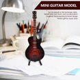 thumbnail image 3 of Miniature Guitar, Mini Musical Instrument Guitar Wooden Bass Guitar Model Display Ornaments for Bookcase Desk Beside Table and Music Room Home Decoration, 3 of 7