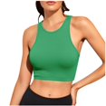 thumbnail image 2 of Royisotas Athletic Plus Size Tank Tops Summer Green Sleeveless Womens Camisoles Running Yoga Solid Color Crew Neck Camis, 2 of 4