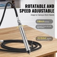 thumbnail image 5 of VEVOR Pneumatic Engraving Pen, 13500 BPM, Speed Adjustable 1/4" Pencil Grinder, Portable Pneumatic Scribe Pen with Air Hose, Air Micro Grinder Scribe Pen for Precision Carving on Stone Glass Wood, 5 of 9