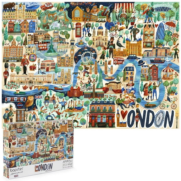 bopster London Illustrated Jigsaw Puzzle - 1000 Piece