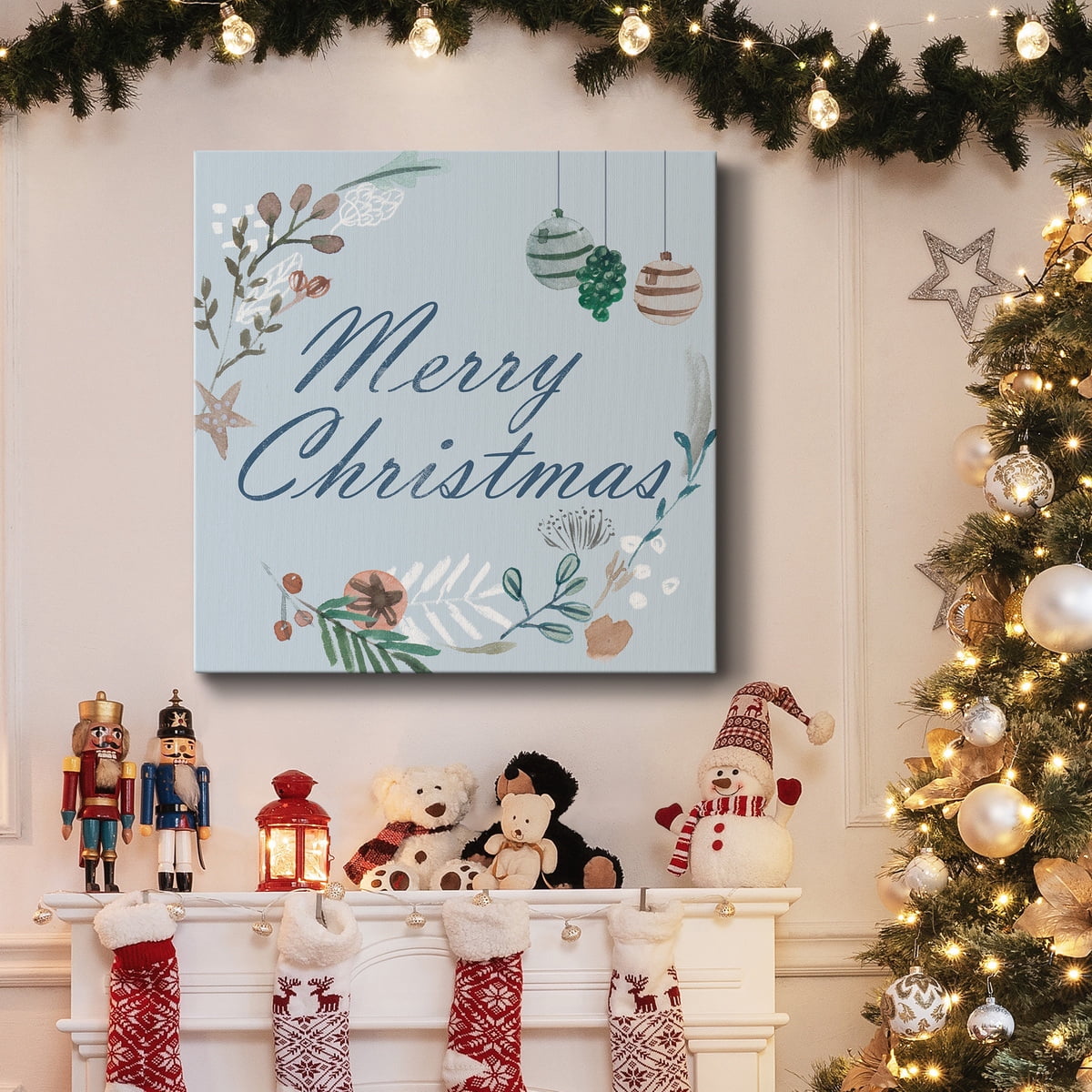 Snowy Christmas I- Gallery Wrapped Canvas