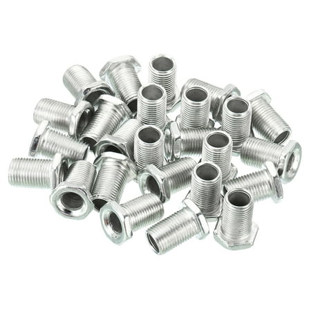 

Uxcell 14x18mm 1/8IP Hex Nuts Hexagon Screw Thread Fastener Mounting Accessories Silver Tone 25 Pack