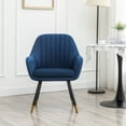 thumbnail image 2 of Tuchico Contemporary Velvet Upholstered Accent Chair in Blue, 2 of 12