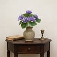 thumbnail image 4 of Artificial Lotus Flower Realistic Water Lily Silk Stem Home Decor for Table Centerpiece Vase Arrangement Buddha Decor （Purple）, 4 of 6