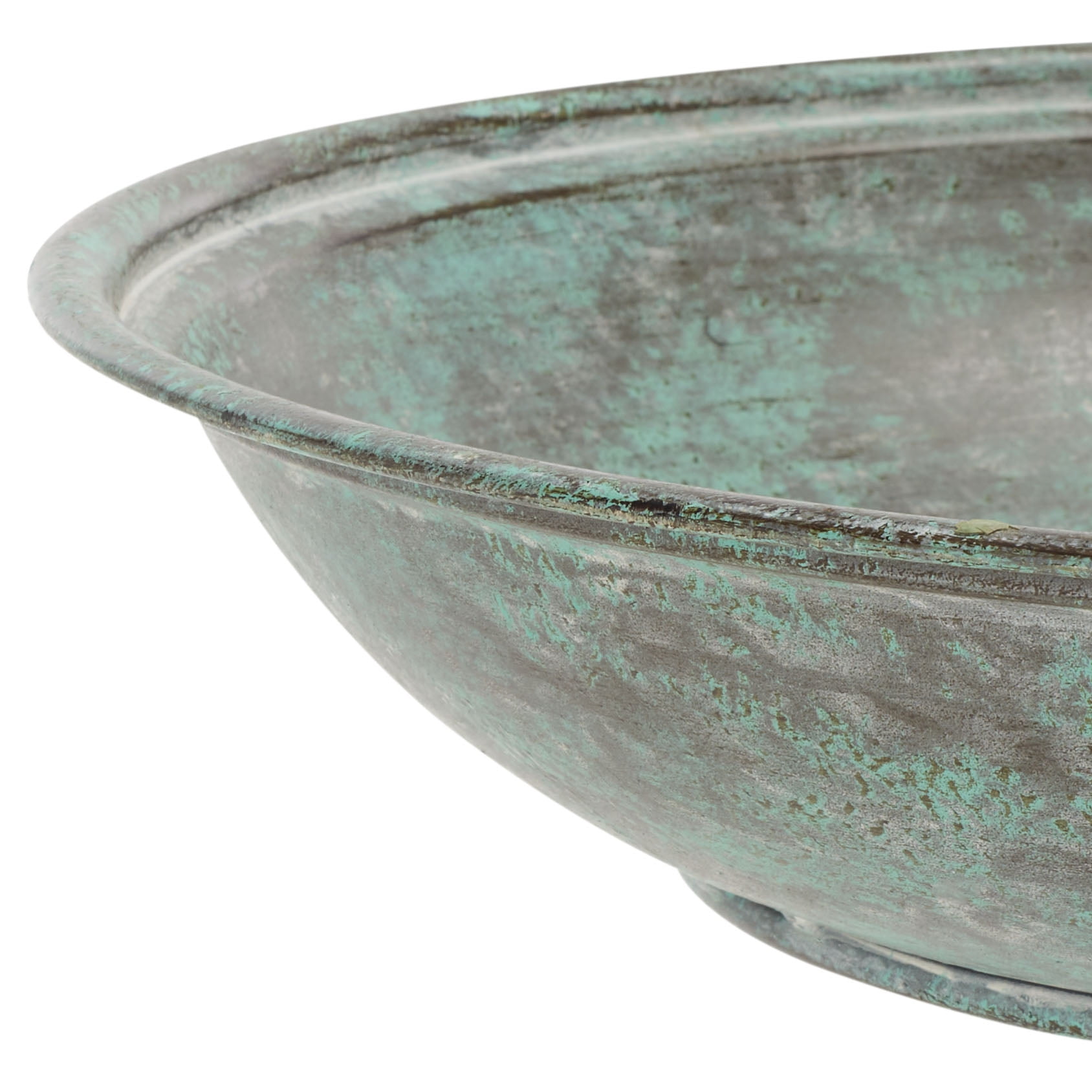 SAFAVIEH Orian Solid Rustic Outdoor Patio Bird Bath, Antique Green