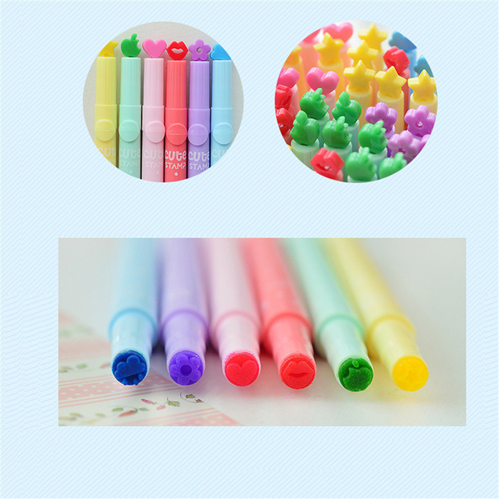 SagaSave Rainbow Color Gel Pen Highlighter Pens Markers Writing Drawing  Marking Pens Randomly Color 