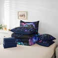 thumbnail image 4 of Construction Vehicle Bed In A Bag With Sheets Abstract Truck Pattern Bedding Set Engineering Car Queen Comforter Set 7 Piece,Glitter Starry Sky Purple Bed Set, 4 of 5