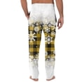 thumbnail image 4 of Fabrcox Christmas Pajama Pants for Men Christmas Snowflake Printed Drawstring Pj Pants with Pockets Casual Elastic Waist Straight Leg Lounge Bottoms, White 2XL, 4 of 6