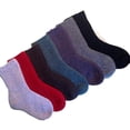 thumbnail image 2 of Lian LifeStyle 6 Pairs Soft, Fantastic, Adorable And  Children's Wool Crew Socks Size 2Y-4Y LLS Girl Random Color, 2 of 4