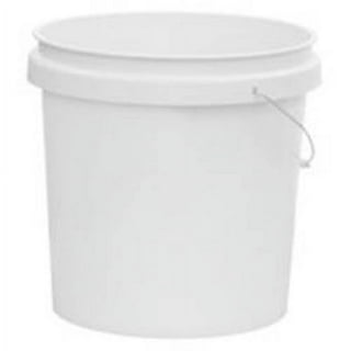 API Kirk 5 Gallon White Bucket & Lid - Durable 90 Mil All Purpose Pail -  Food Grade - BPA Free Plastic 