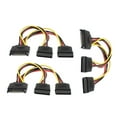 thumbnail image 1 of Unique Bargains 15 Pin SATA Male to Dual 15 Pin SATA Splitter Female Power Cable 3 Pcs, 1 of 1