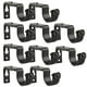 thumbnail image 1 of Soportes para barra de cortina Eau, ajustables, negros, 10 unidades, 1 of 7