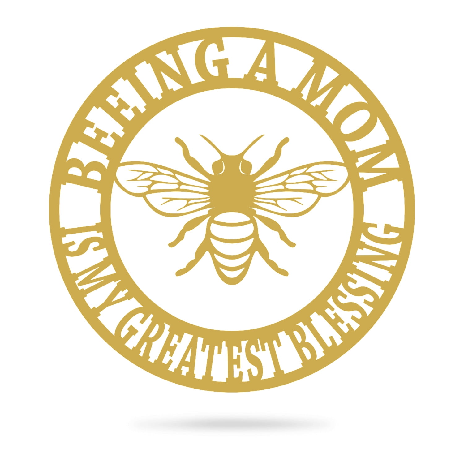 RealSteel Beeing A Mom Wall Art - Celebrating Motherhood (24"/ Red)