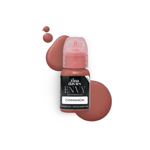 Pigmento labial Tina Davies Envy & Lust Cinnamon, botella de 15 ml
