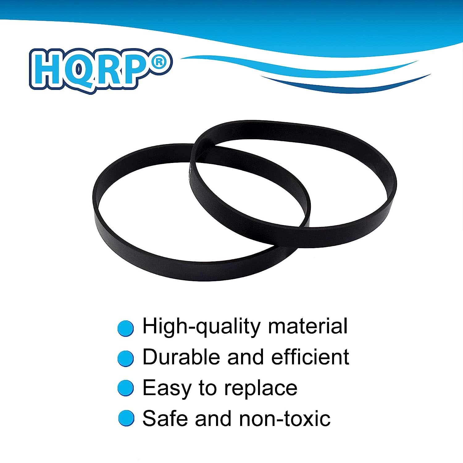HQRP 2-pack Vacuum Belt for Dirt Devil Dynamite Extreme Vibe Easy Lite  Quick Vac Upright Vacuum models, compare to Dirt Devil STYLE 15 parts  3SN0220001 1SN0220001 