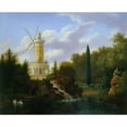 thumbnail image 2 of Antoine Guyot 18x15 Gold Ornate Wood Frame and Double Matted Museum Art Print Titled - The Moulin De La Folie-Beaujon (1827), 2 of 4
