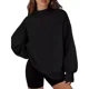 thumbnail image 1 of Sudadera Casual De Manga Larga Con Cuello Alto Para Mujer, 1 of 8