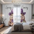 thumbnail image 2 of Spring Groundhog Festival Blackout Curtains for Bedroom/Living Room, Pinch Pleated Black Out Curtains, Carrot Pastoral Country Animal Room Darkening Window Drapes with Hooks 2 Panels, 59"x70", 2 of 8