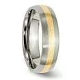 thumbnail image 4 of Titanium 14k Gold Inlay 6mm Ring Man Wedding Precious Metal   For Dad Mens  For Him, 4 of 11