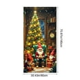 thumbnail image 3 of FastXmas Christmas Door Cover Decorations, 2.95 x 5.9 Feet Santa Claus Snowman and Gift Box Design Pattern Christmas Door Curtain Cute Durable Xmas Door Cover Decor for Festive Door for Front Doors, 3 of 6
