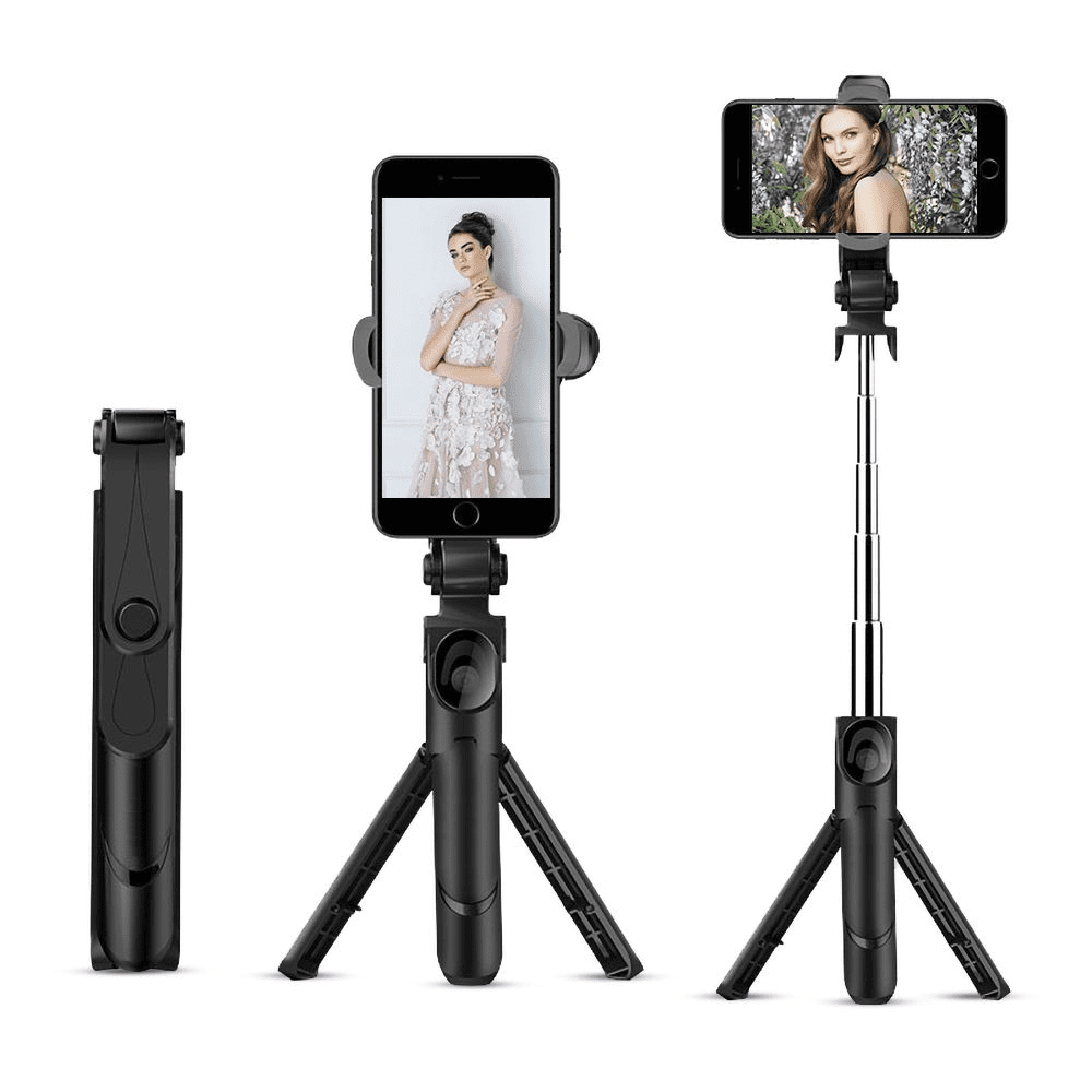 Bluetooth Selfie Stick, Extendable Phone Tripod Selfie Stick with Wireless Remote for iPhone XR